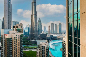 King 1BR Apartment With Burj Khalifa & Fountain View